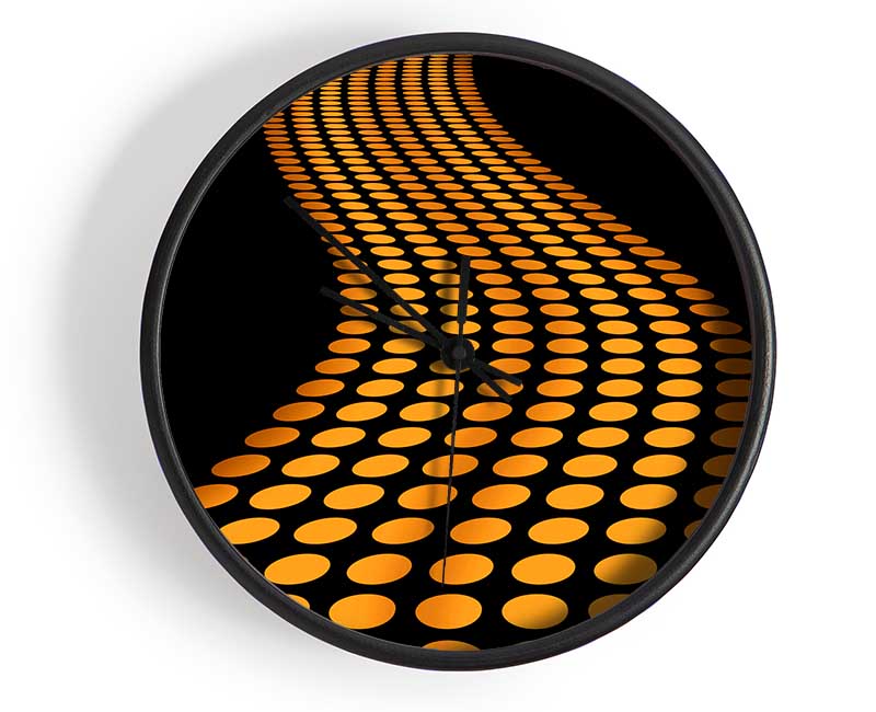 The Orange Road Less Travelled Clock - Wallart-Direct UK