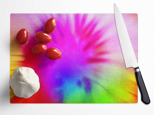 Tie Dye Glass Chopping Board