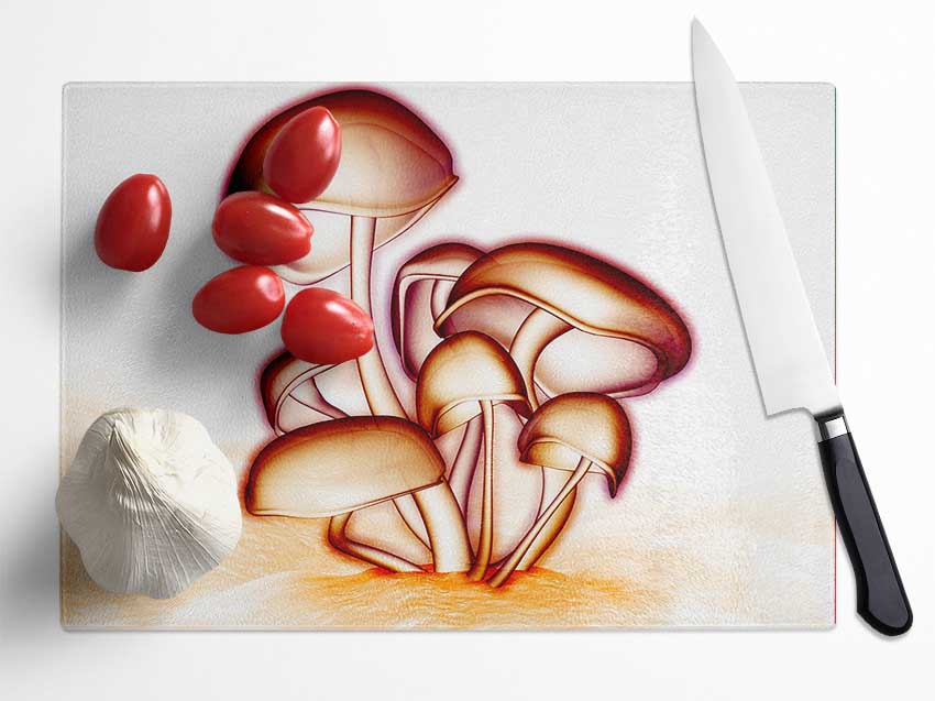 Toad Stool Glass Chopping Board