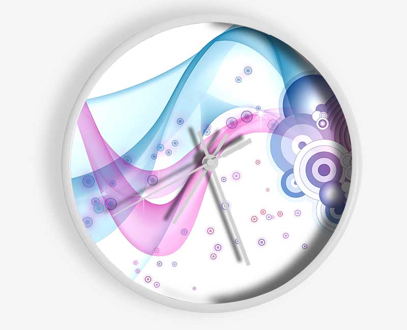 Baby Pink Blues Clock - Wallart-Direct UK