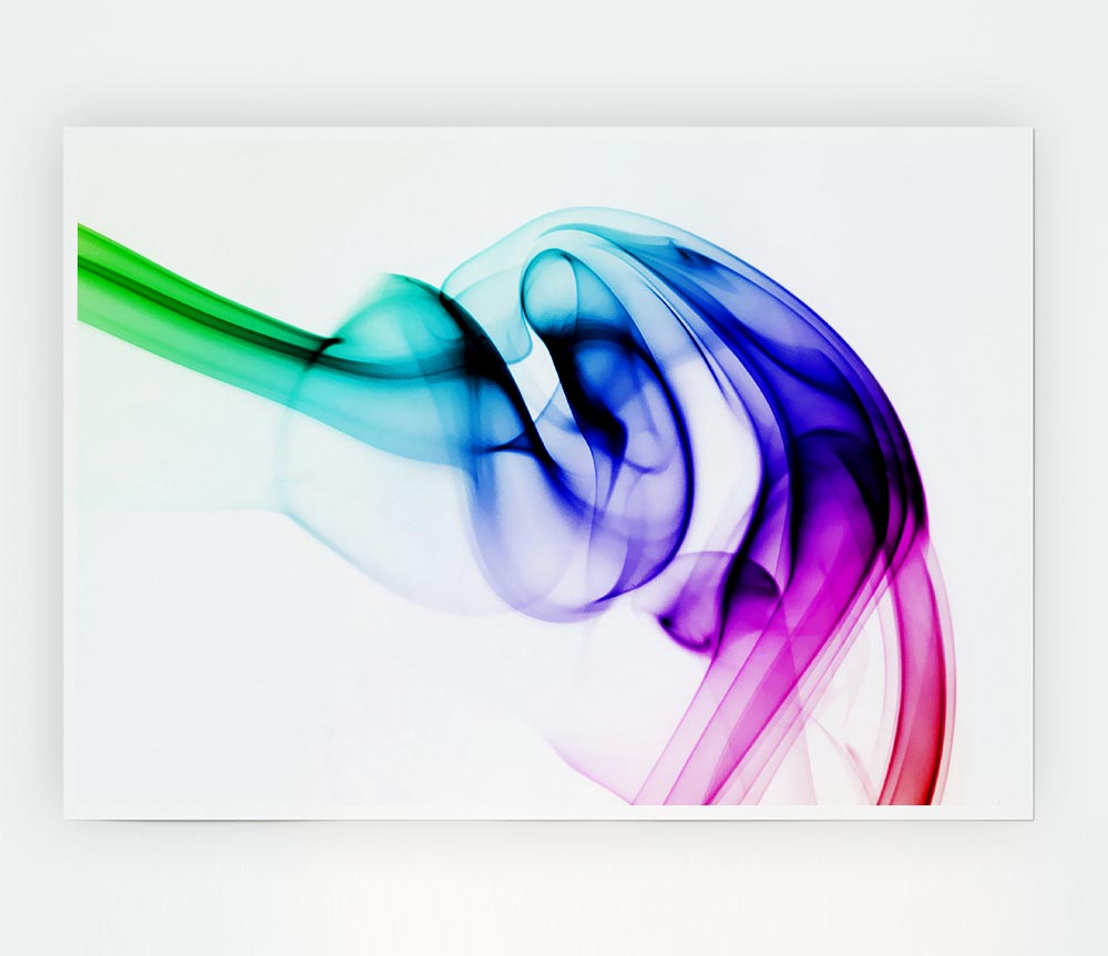 Vibrant Smoke Print Poster Wall Art