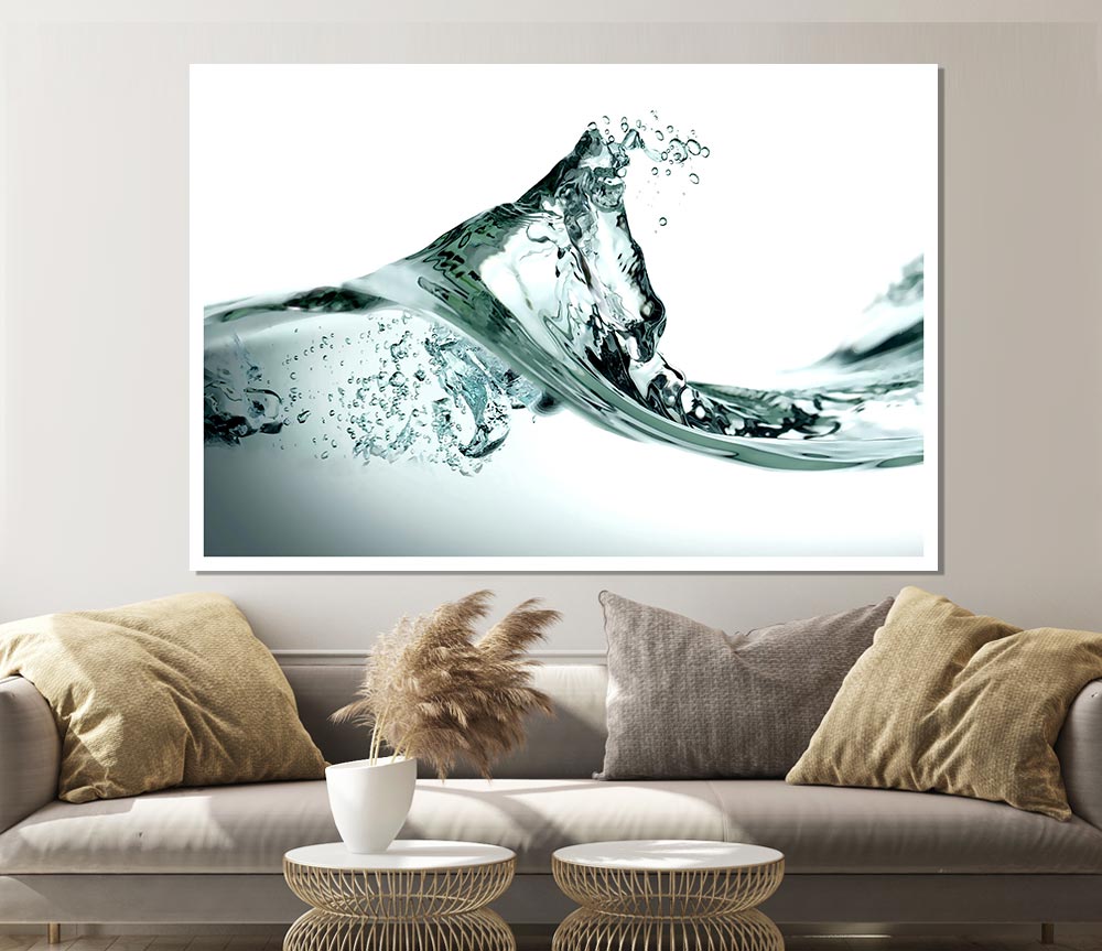 Water Wave Print Poster Wall Art