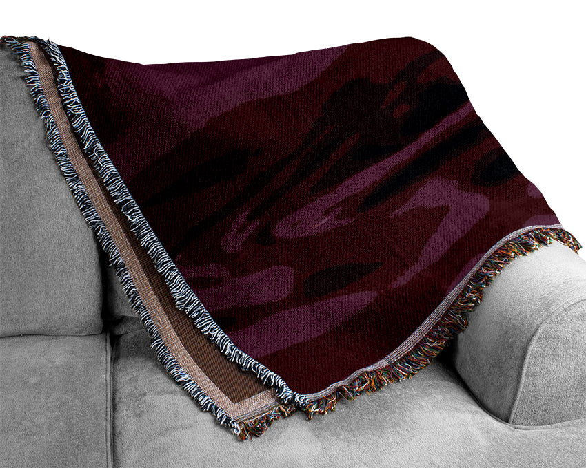 Water Drop Attention Purple Woven Blanket