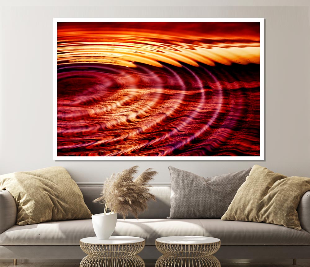 Water Rippled Ocean Print Poster Wall Art