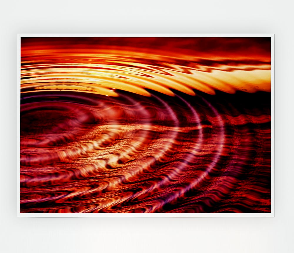 Water Rippled Ocean Print Poster Wall Art