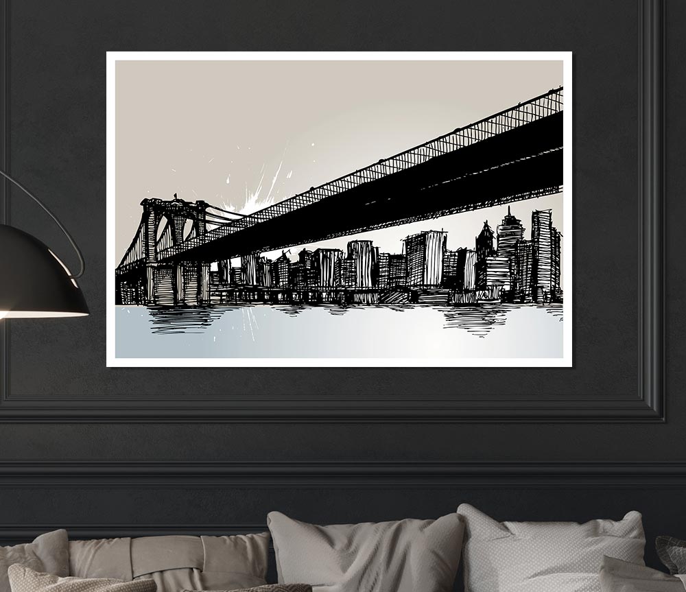 Abstract New York City Print Poster Wall Art