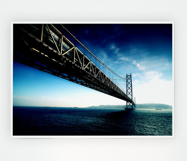 Akashi Kaikyo Bridge Japan Print Poster Wall Art