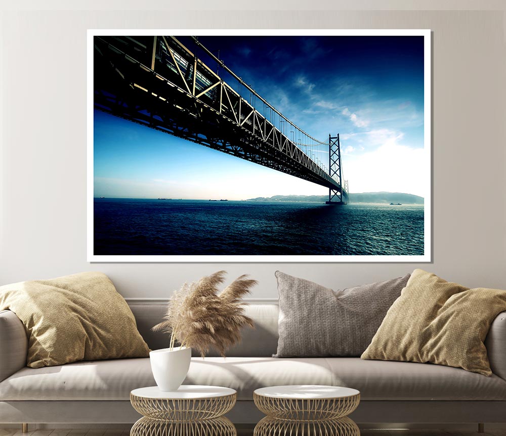 Akashi Kaikyo Bridge Japan Print Poster Wall Art