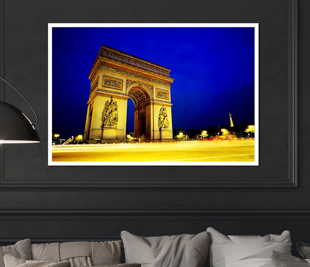 Arc De Triomphe Print Poster Wall Art