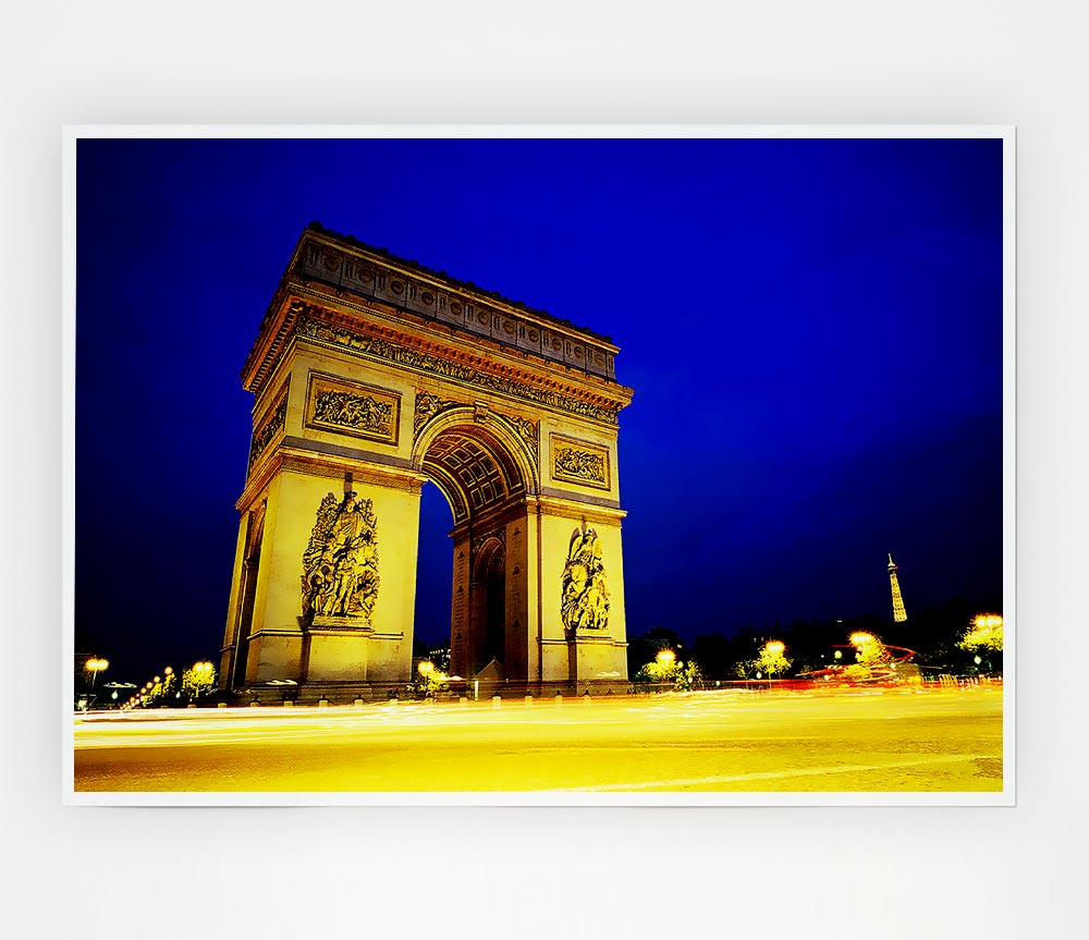 Arc De Triomphe Print Poster Wall Art