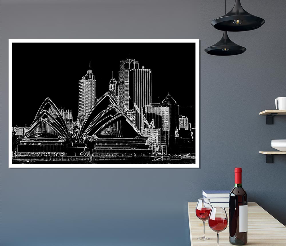 Australia Sydney Opera House Print Poster Wall Art