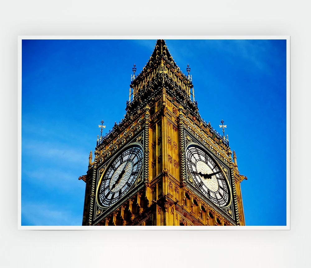 Big Ben Close Up Print Poster Wall Art