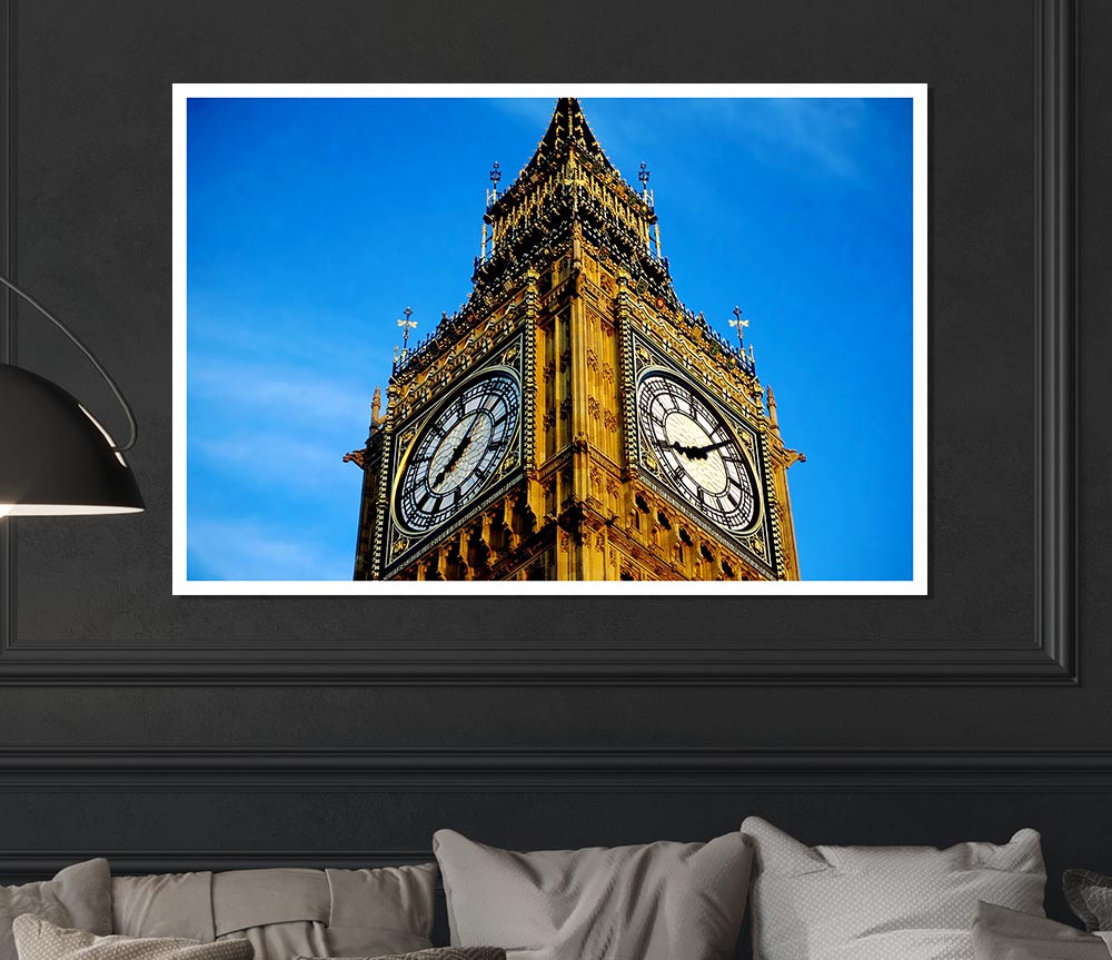 Big Ben Close Up Print Poster Wall Art