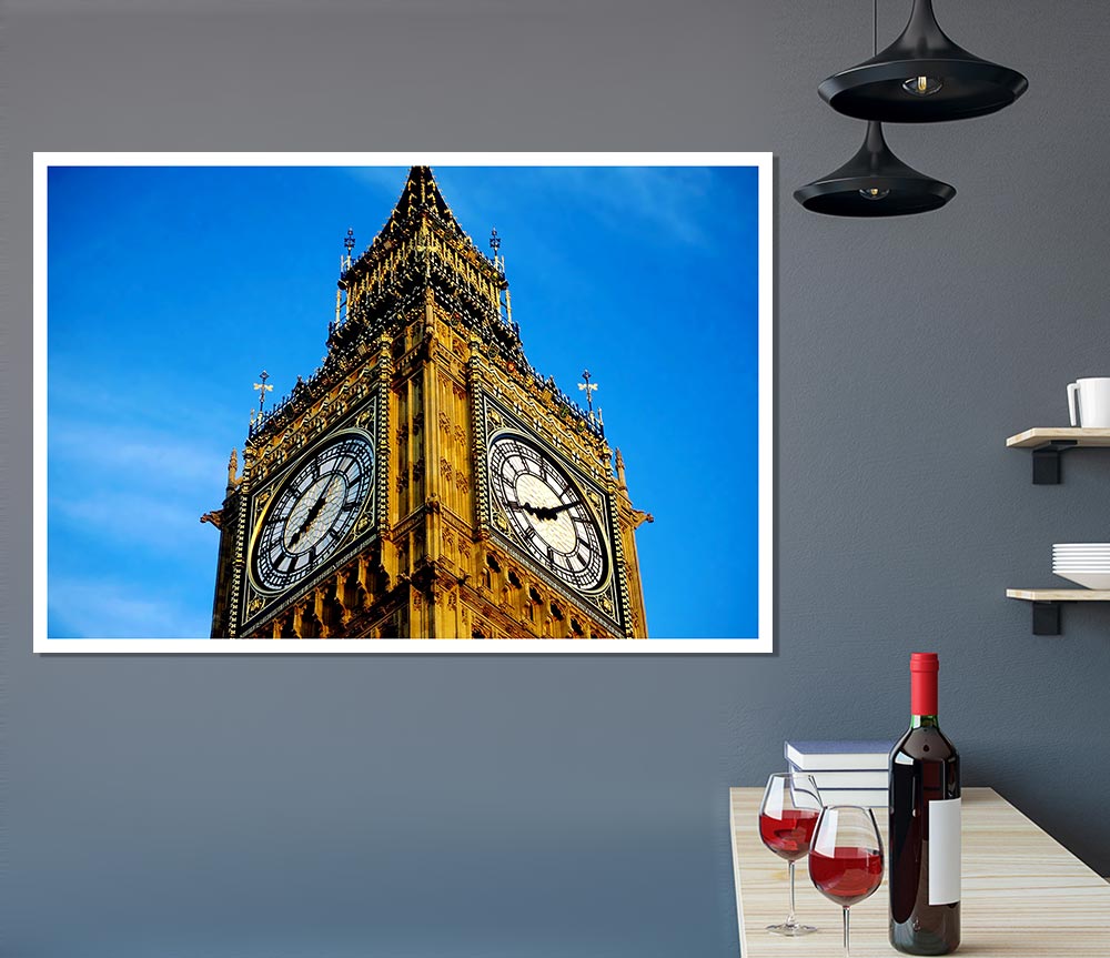 Big Ben Close Up Print Poster Wall Art