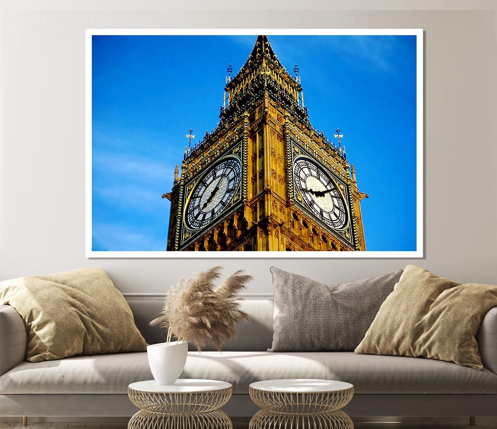 Big Ben Close Up Print Poster Wall Art