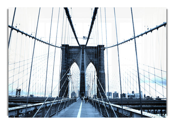 Brooklyn Bridge Blau