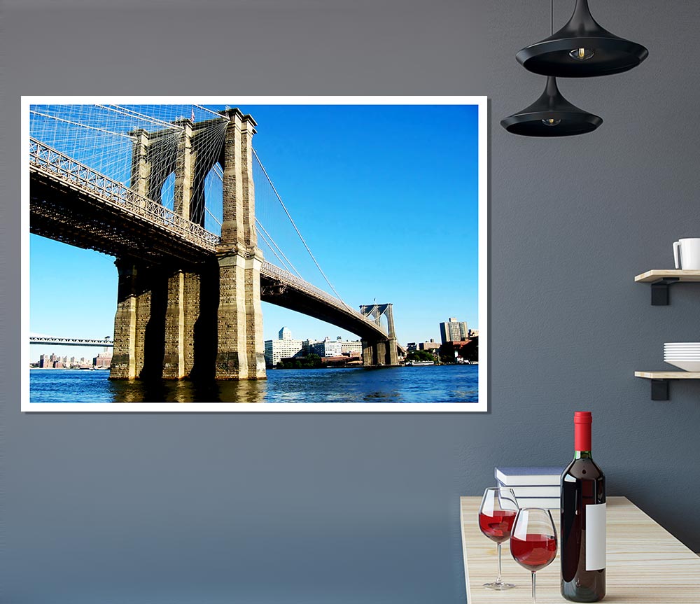 Brooklyn Bridge By Day Print Poster Wall Art