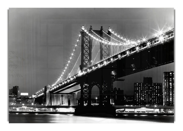 Lichter der Brooklyn Bridge, Schwarzweiß