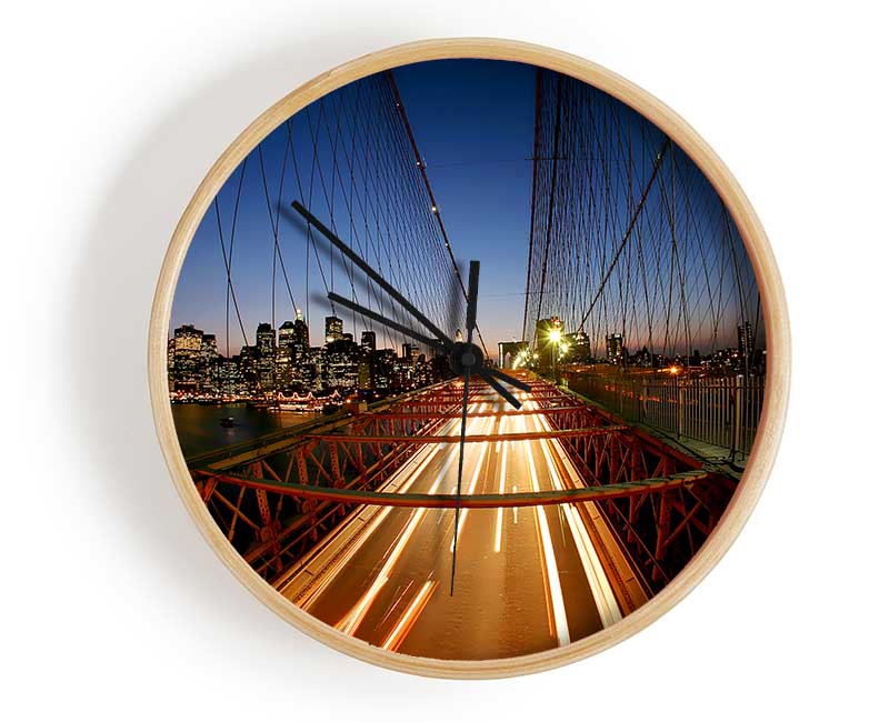 Brooklyn Bridge To New York City Clock - Wallart-Direct UK