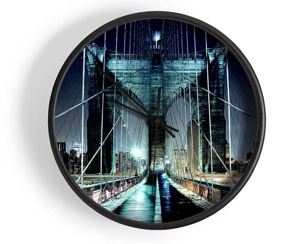 Brooklyn Bridge Walkway Clock - Wallart-Direct UK