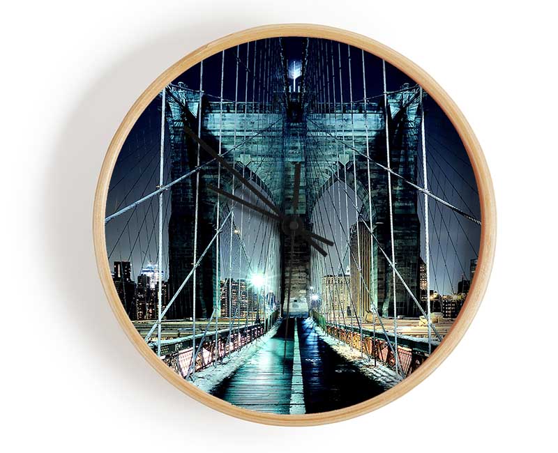 Brooklyn Bridge Walkway Clock - Wallart-Direct UK