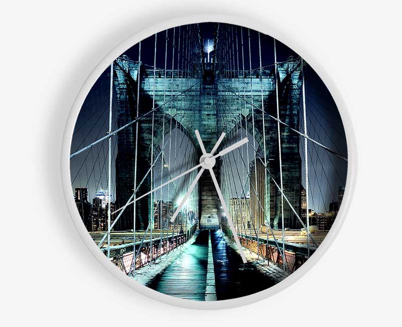 Brooklyn Bridge Walkway Clock - Wallart-Direct UK