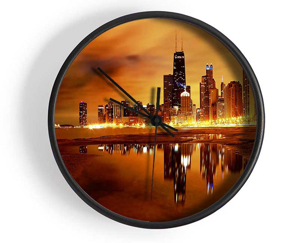 Chicago Late Evening Clock - Wallart-Direct UK
