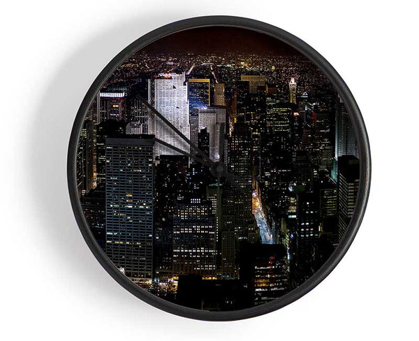 City Building Block Nights Clock - Wallart-Direct UK
