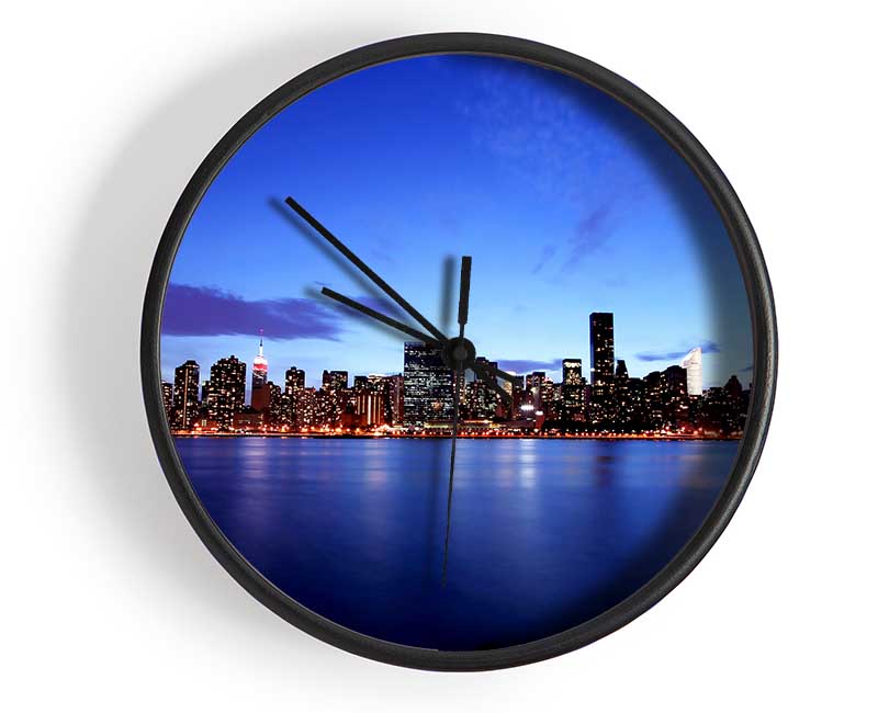 City By Moonlight Clock - Wallart-Direct UK