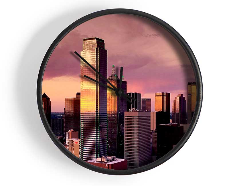 City By Sunrise Clock - Wallart-Direct UK