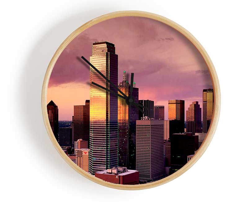 City By Sunrise Clock - Wallart-Direct UK