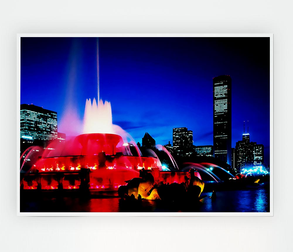 City Fountain Of Youth Print Poster Wall Art