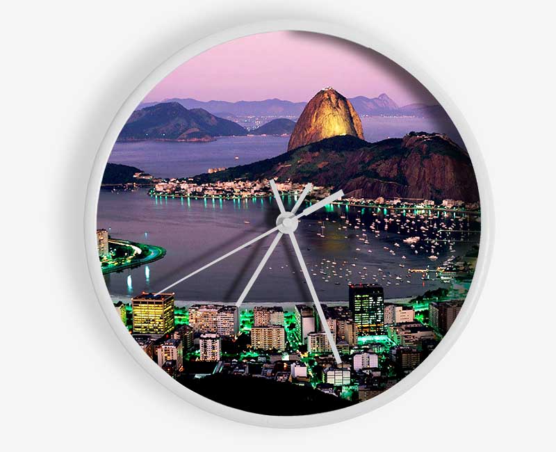 City Harbour Rush Hour Clock - Wallart-Direct UK