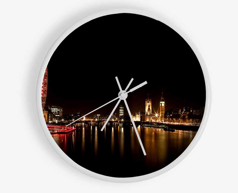 London Eye Night England Clock - Wallart-Direct UK