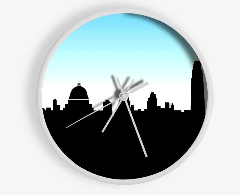 City Skyline Silhouette Clock - Wallart-Direct UK