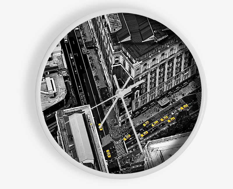 New York City Streets From Above Clock - Wallart-Direct UK