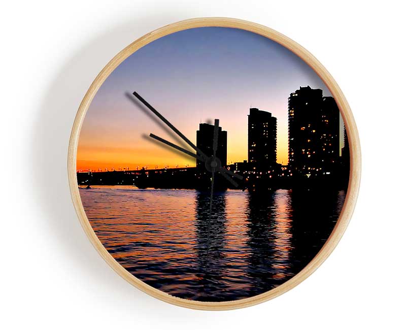 City Sunrise Clock - Wallart-Direct UK