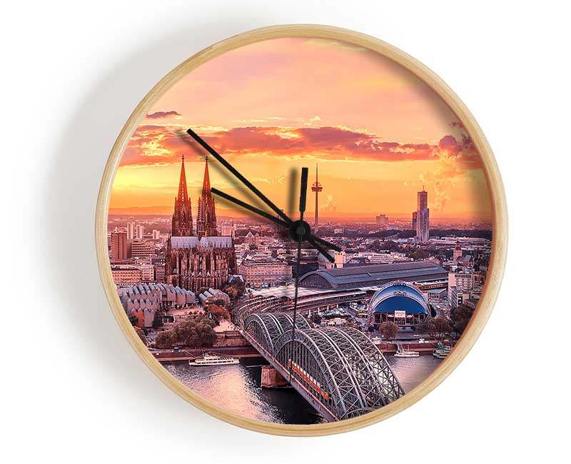 Cologne City Clock - Wallart-Direct UK