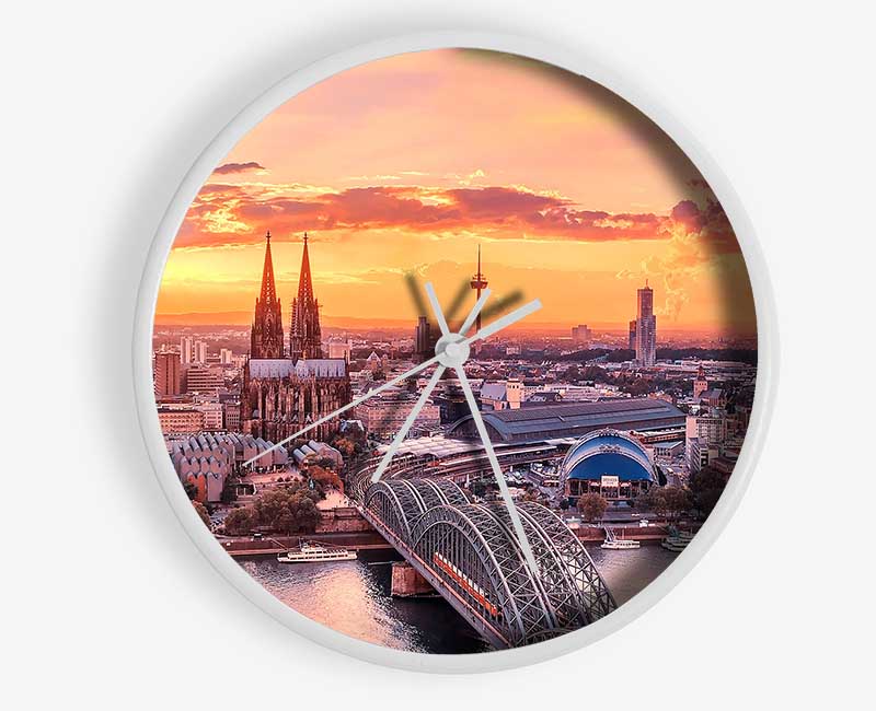 Cologne City Clock - Wallart-Direct UK