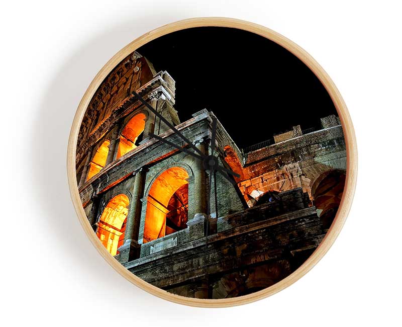 Colosseum At Night Clock - Wallart-Direct UK