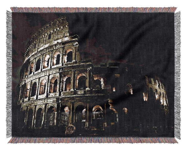 Colosseum Roman Architecture Woven Blanket