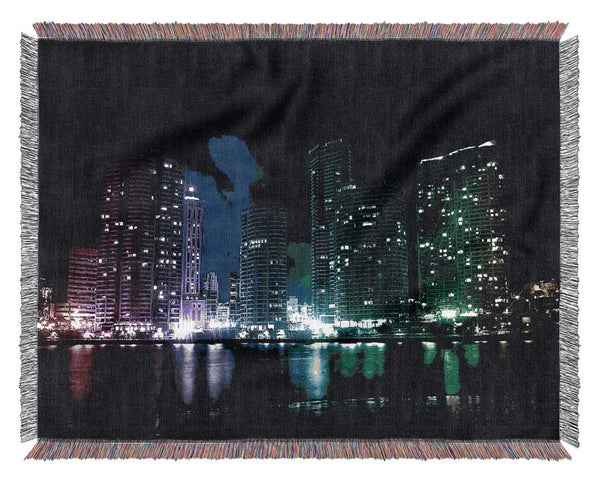 Creative City Lights Woven Blanket