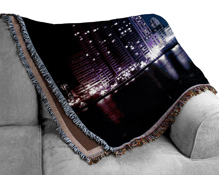 Creative City Lights Woven Blanket