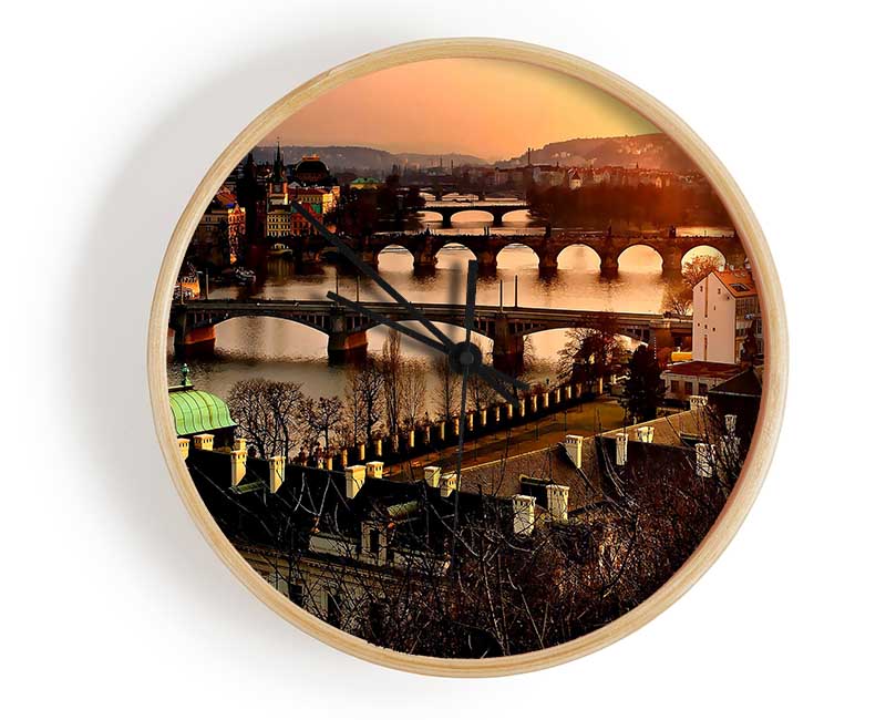 Czech Republic Scenery Clock - Wallart-Direct UK