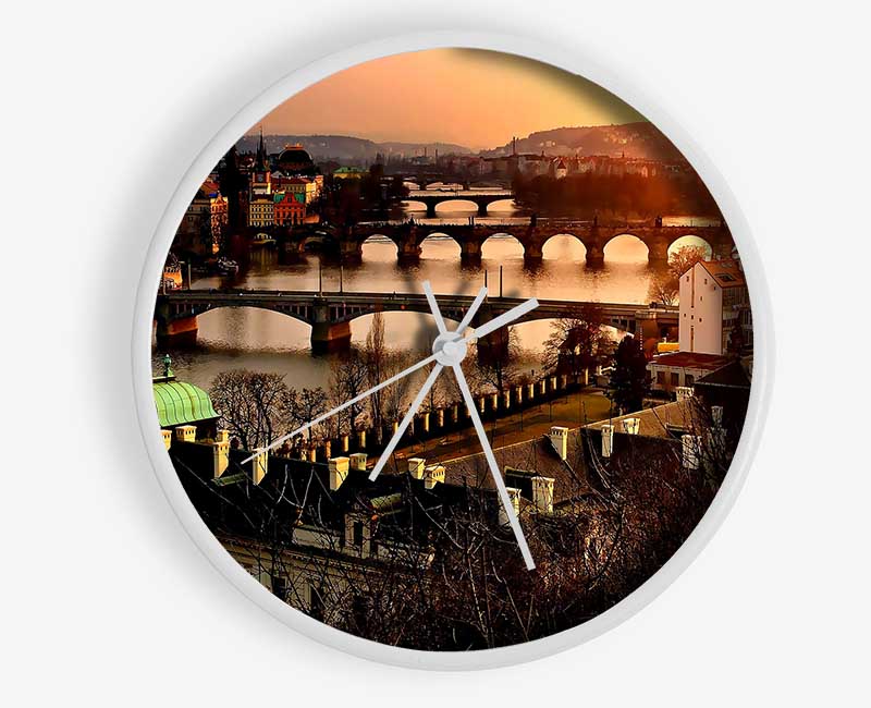 Czech Republic Scenery Clock - Wallart-Direct UK