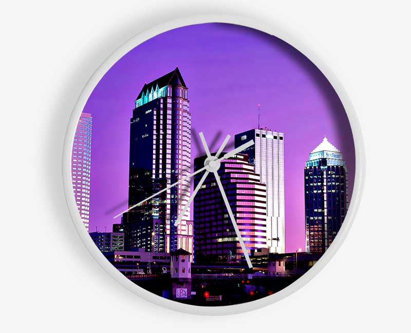 Detroit Skyline Clock - Wallart-Direct UK