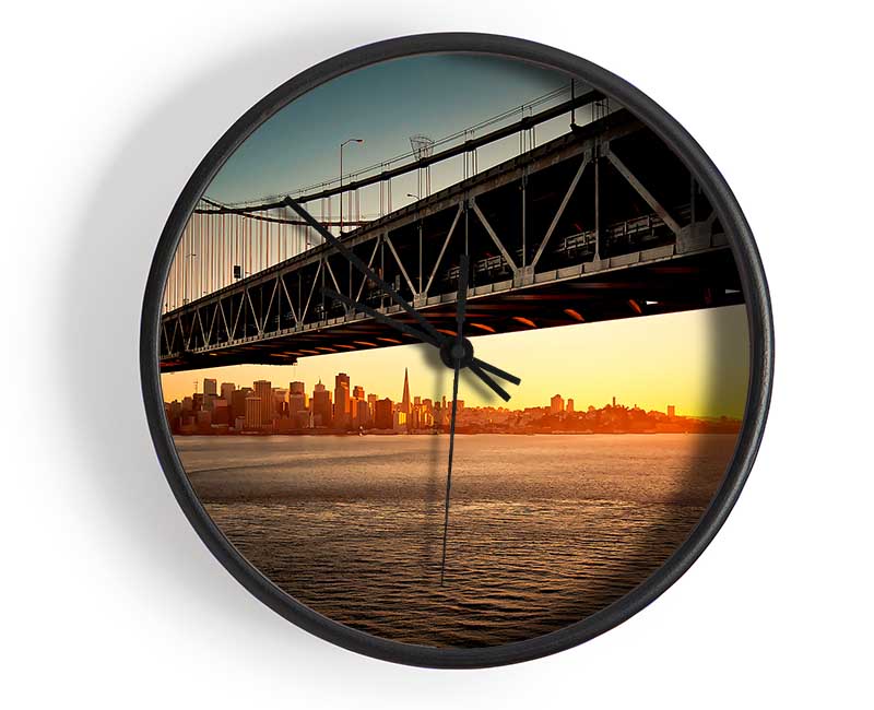 Downtown Bay Bridge Clock - Wallart-Direct UK