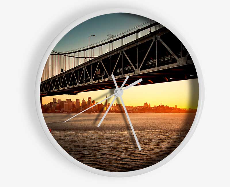 Downtown Bay Bridge Clock - Wallart-Direct UK