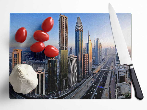 Downtown Dubai Glass Chopping Board