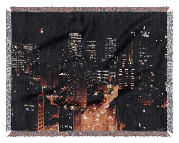 Downtown Manhattan Woven Blanket